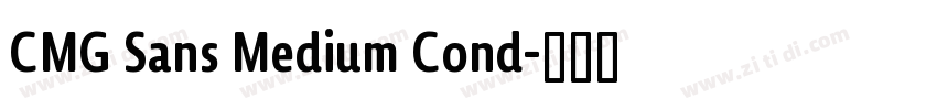 CMG Sans Medium Cond字体转换